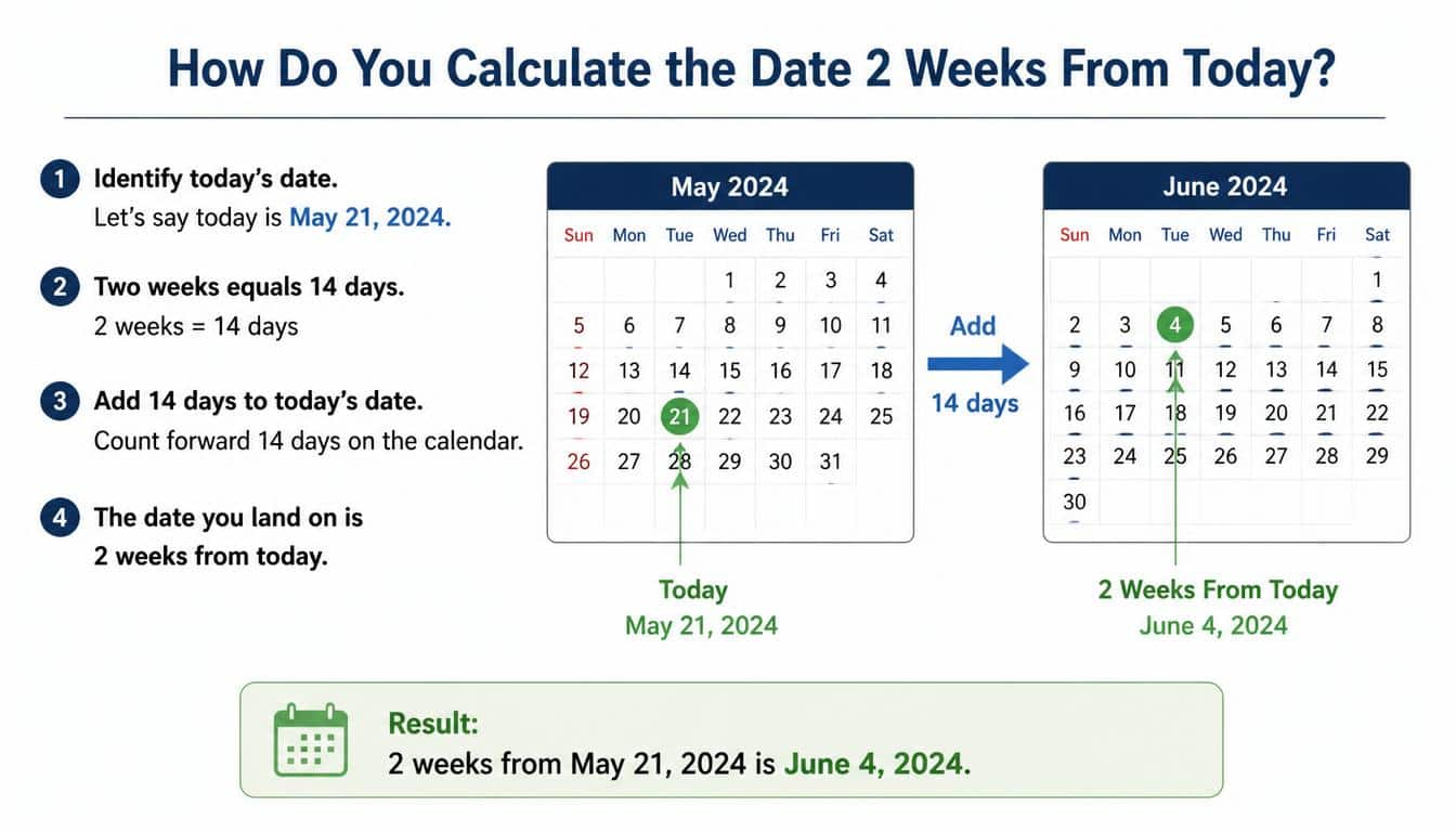 How Do You Calculate the Date 2 Weeks From Today