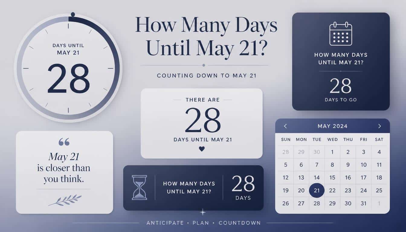 How Many Days Until May 21 in Different Formats