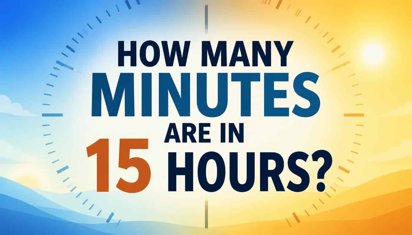 How Many Minutes Are in 15 Hours