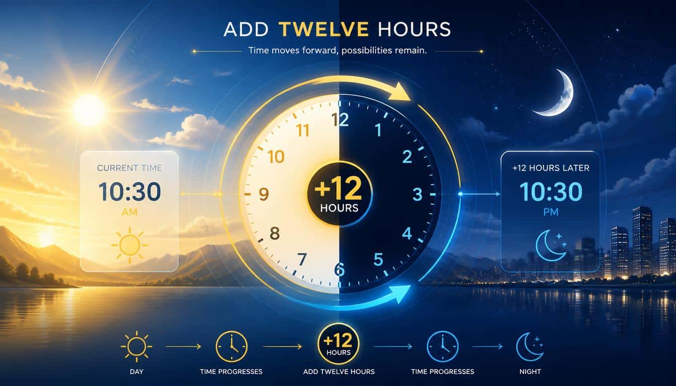 How to Add 12 Hours to the Current Time