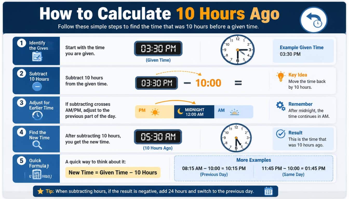 How to Calculate 10 Hours Ago
