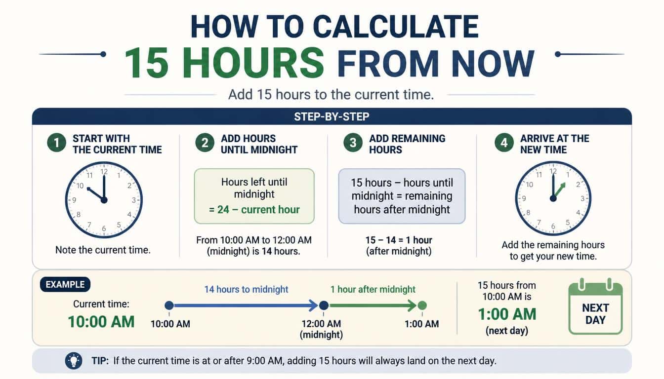 How to Calculate 15 Hours From Now