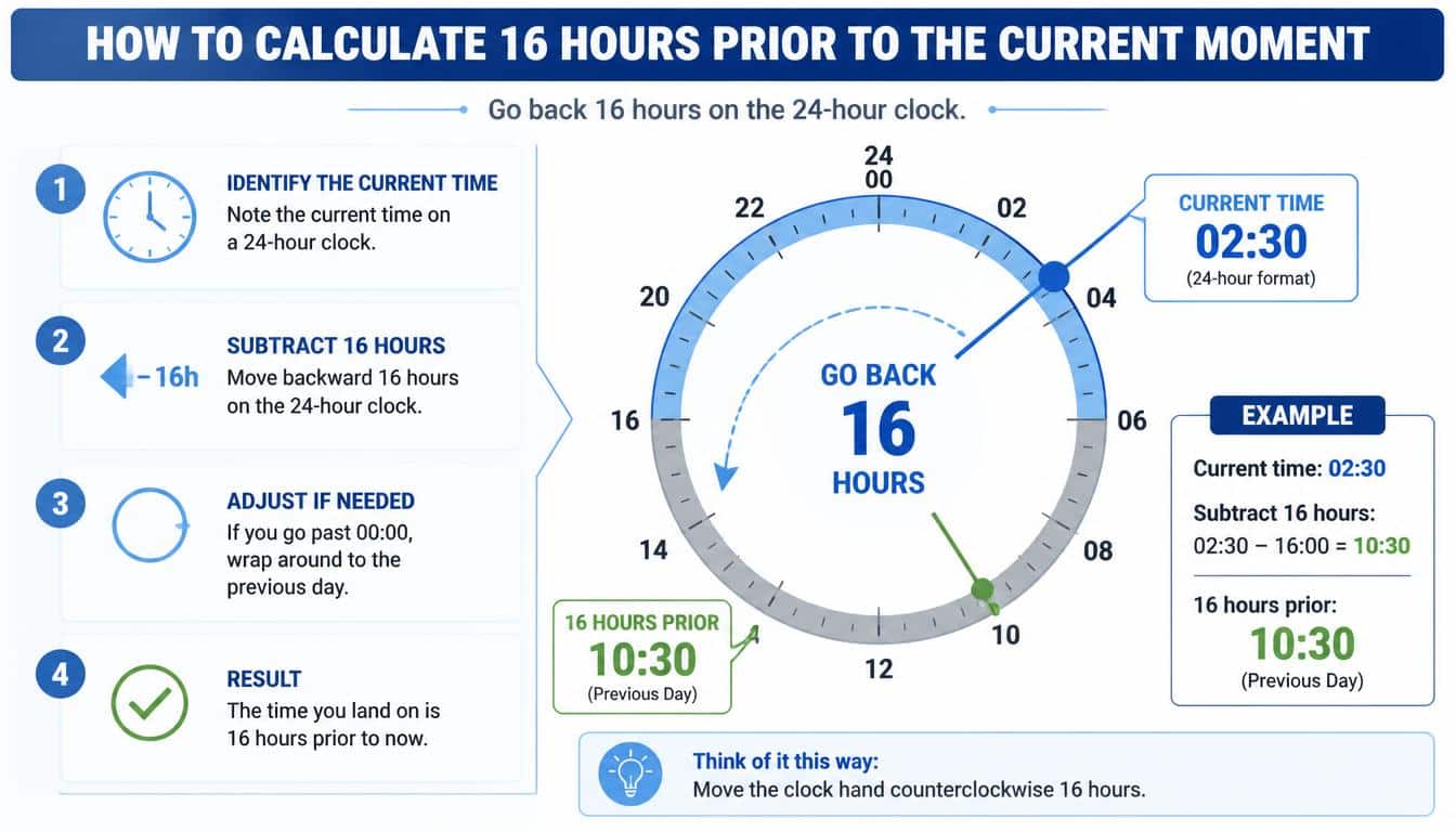 How to Calculate 16 Hours Ago
