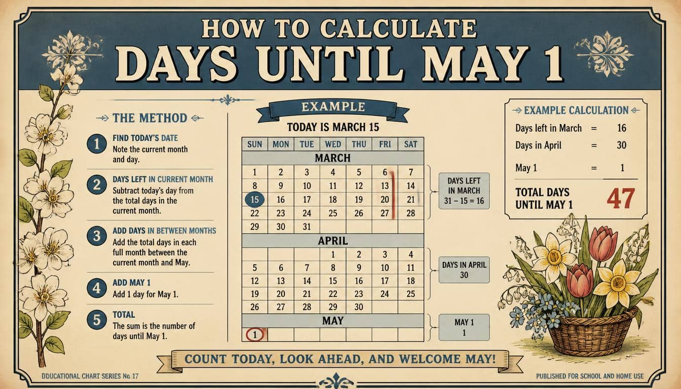 How to Calculate Days Until May 1