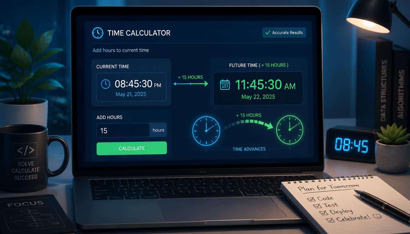 When an Online 15 Hours From Now Calculator Helps