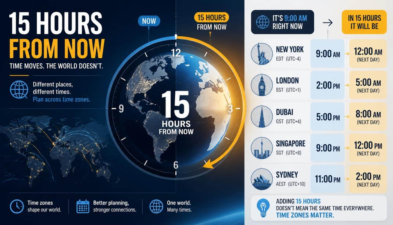 Why Time Zones Matter for “15 Hours From Now”