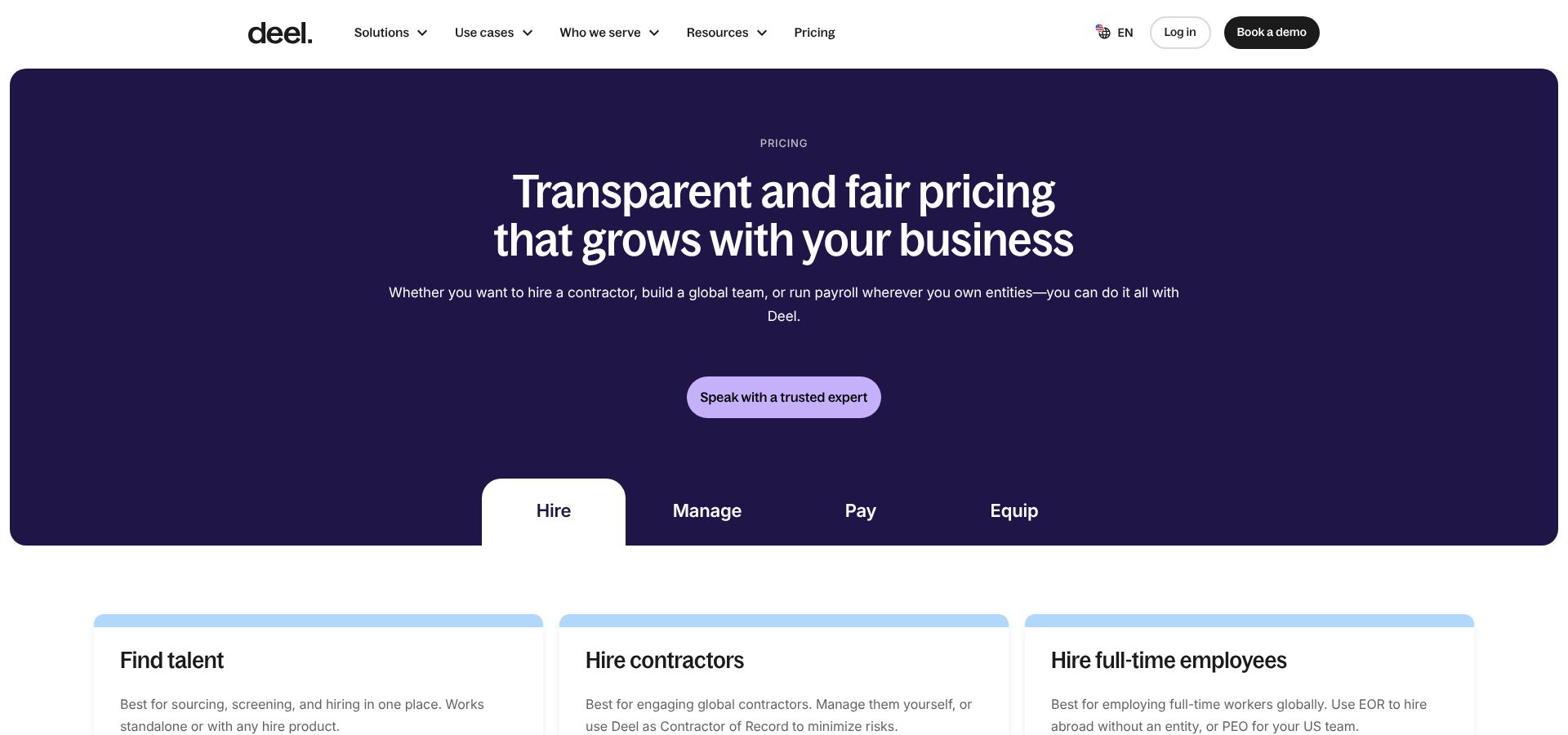 Deel Equip: returns built into your HR stack