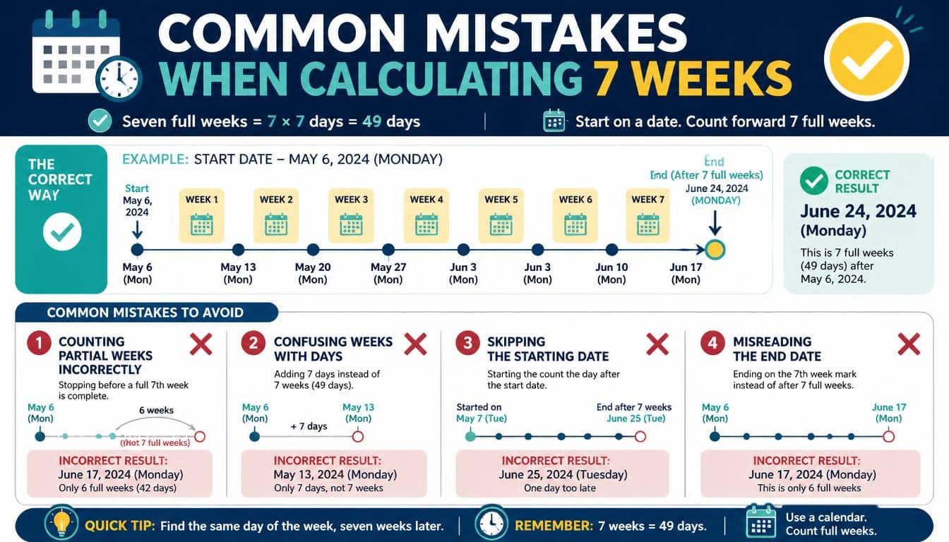 Common Mistakes When Calculating 7 Weeks