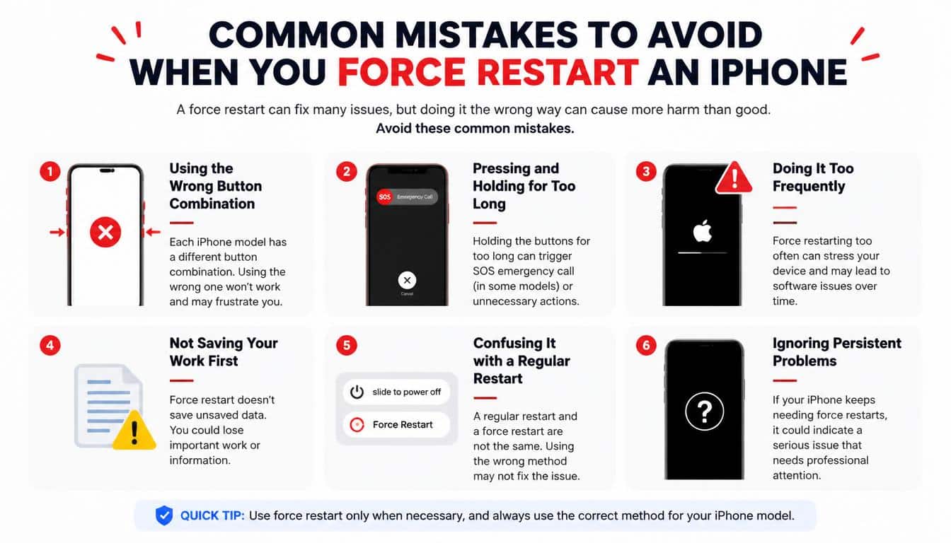 Common Mistakes to Avoid When You Force Restart an iPhone
