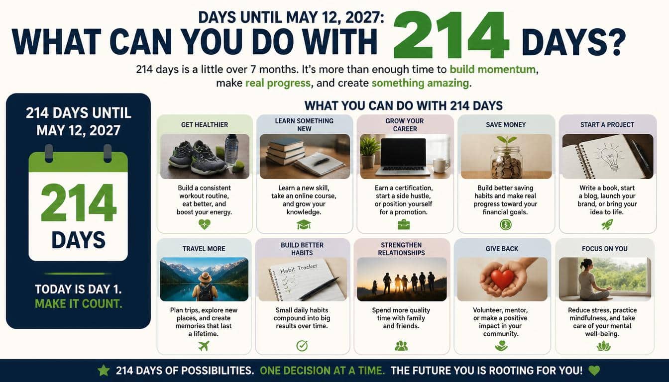 Days Until May 12, 2027: What Can You Do With 214 Days?