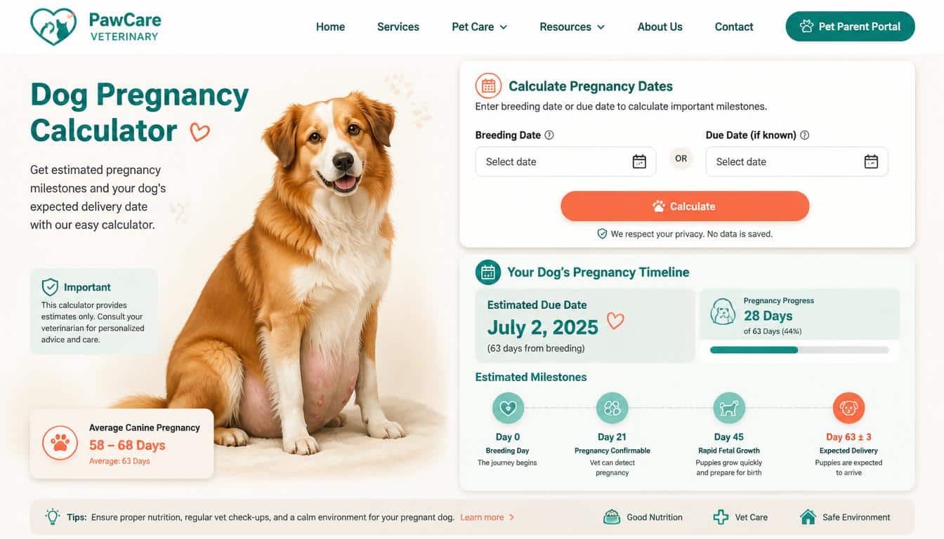 Dog Pregnancy Calculator
