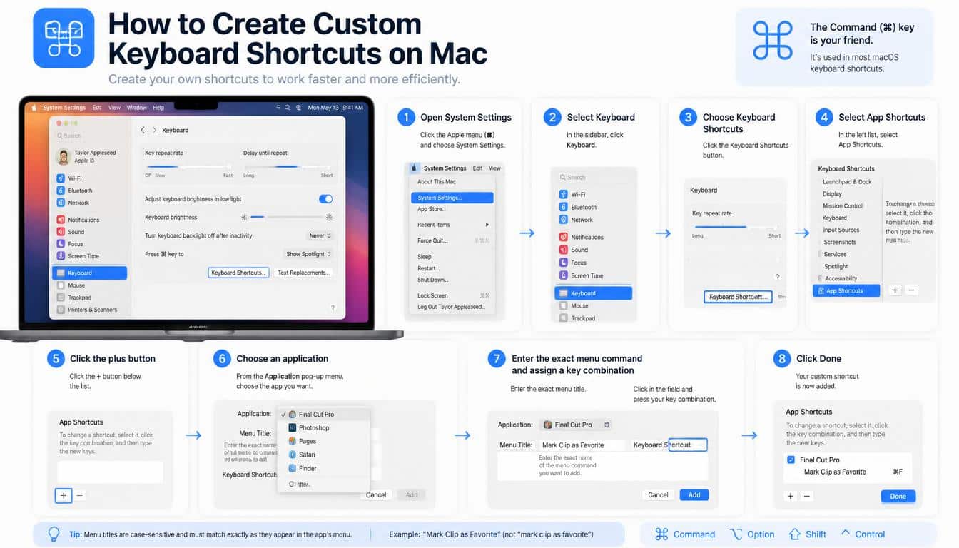How to Create Custom Keyboard Shortcuts on Mac