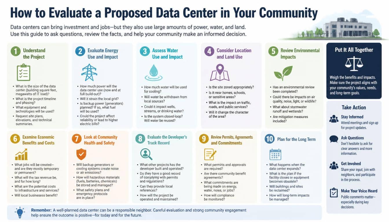 How to Evaluate a Proposed Data Center in Your Community