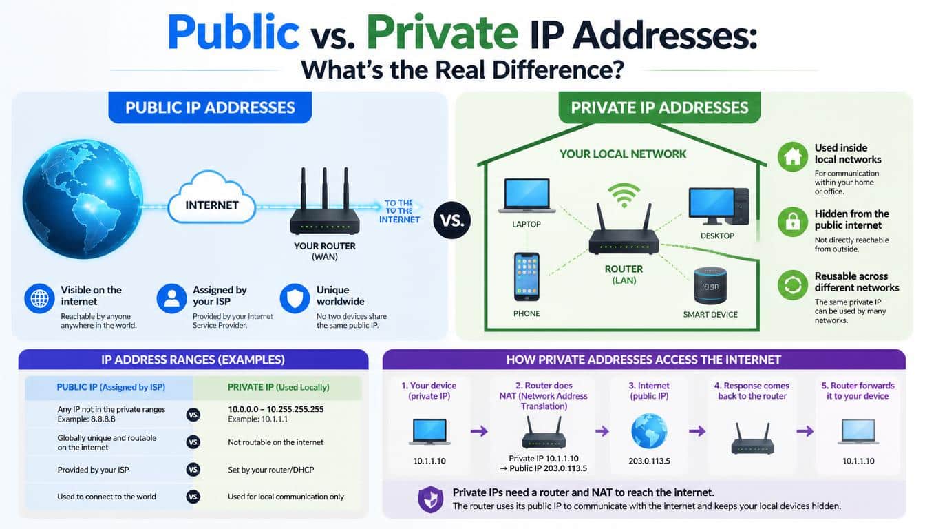 Public vs. Private IP Addresses