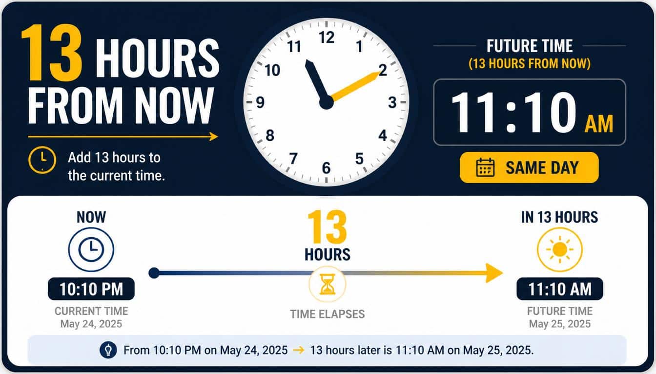 Quick Reference for 13 Hours From Now