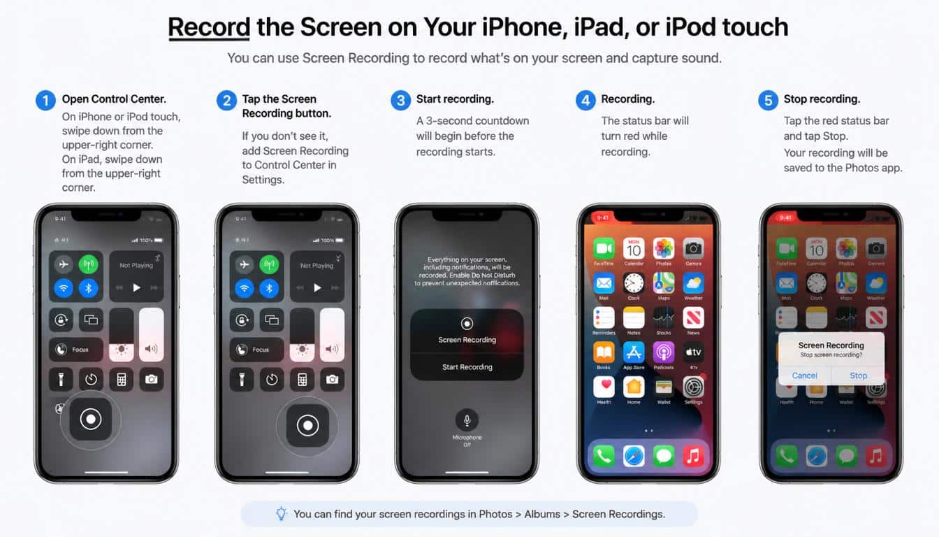 Record the Screen on Your iPhone, iPad, or iPod touch