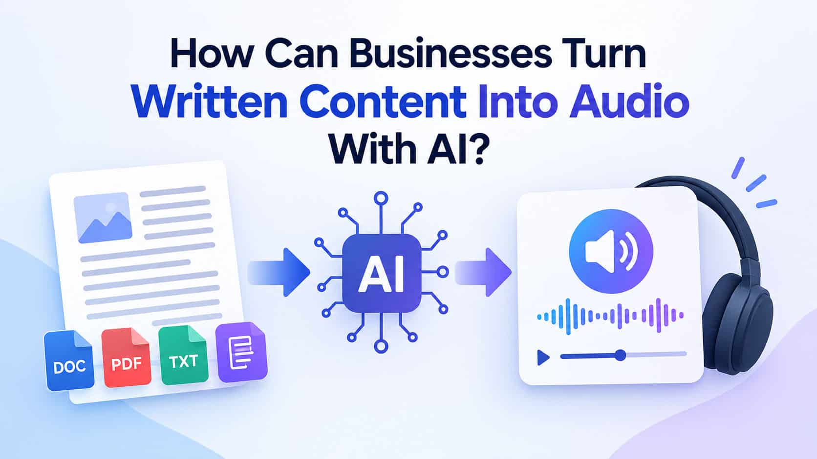 How Can Businesses Turn Written Content Into Audio With AI