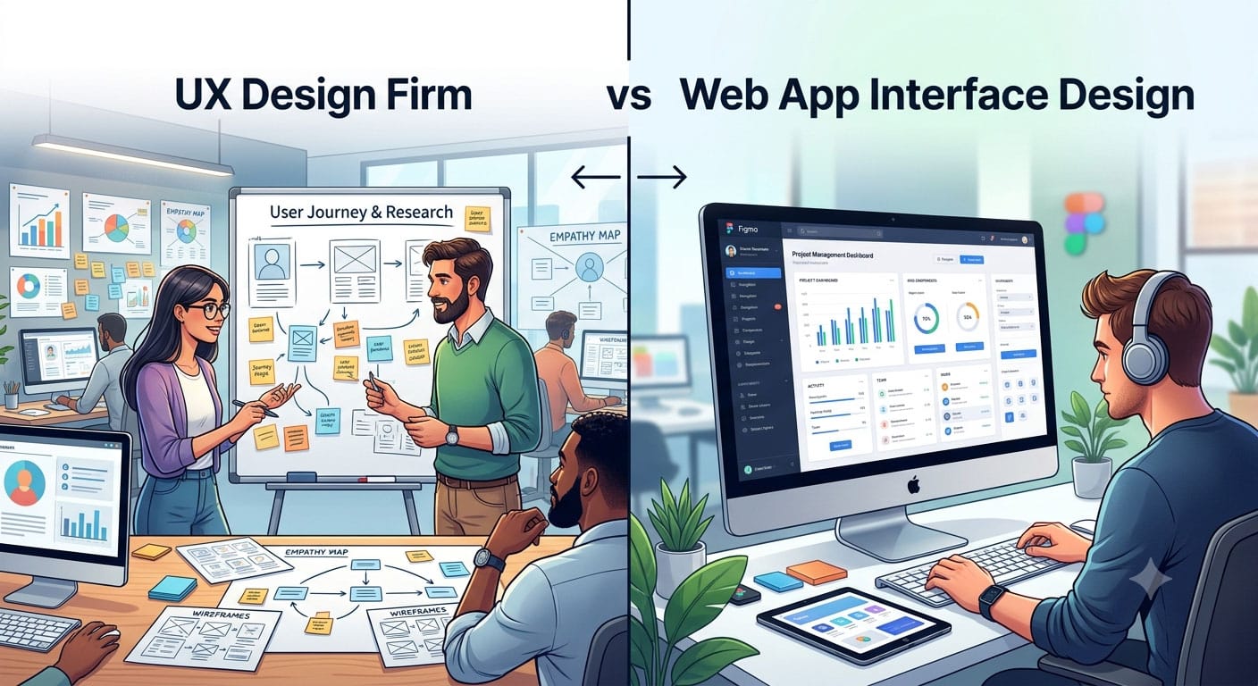 UX Design Firm vs Web App Interface Design