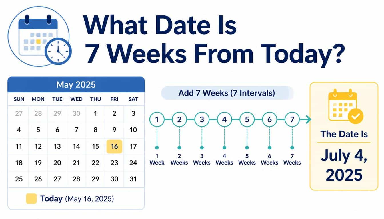 What Date Is 7 Weeks From Today?