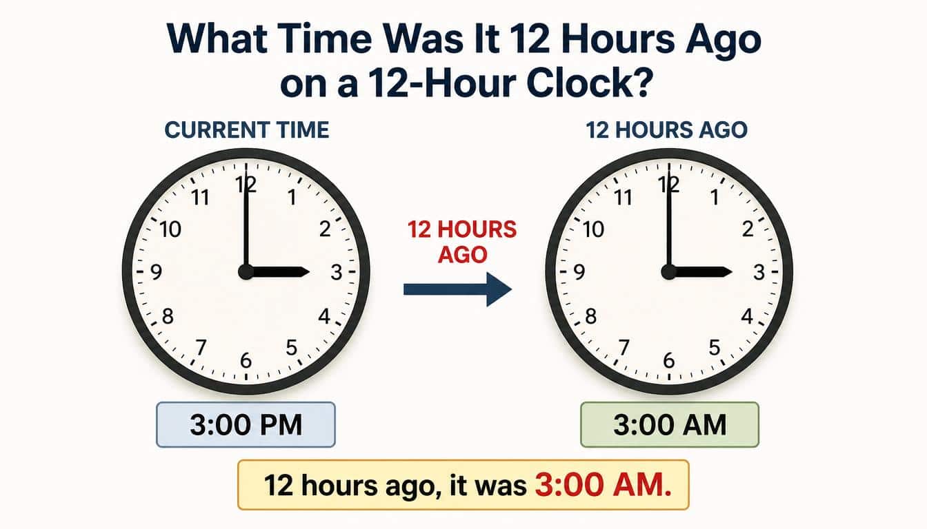 What Time Was It 12 Hours Ago on a 12-Hour Clock