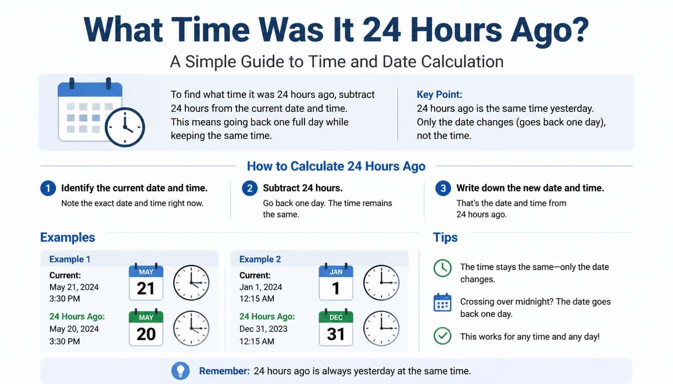 What Time Was It 24 Hours Ago? A Simple Guide to Time and Date Calculation