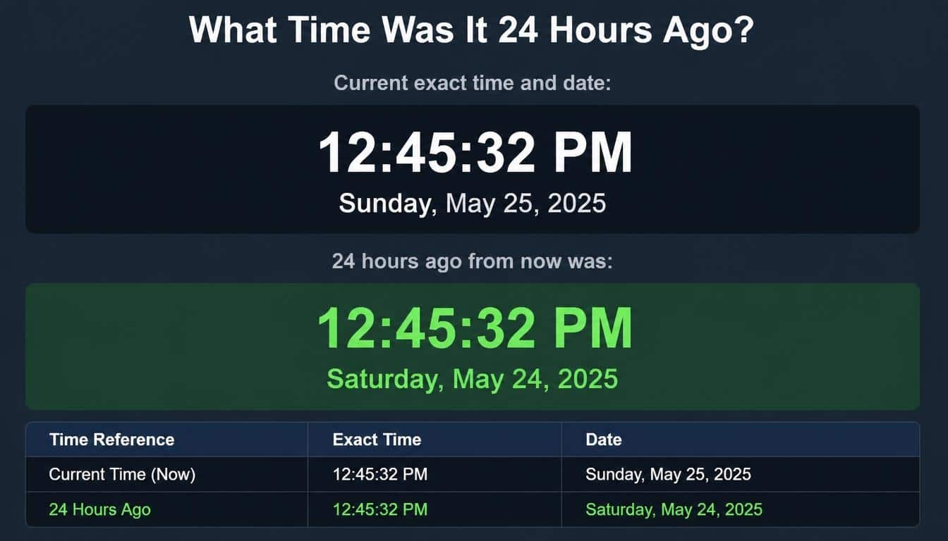 What Time Was It 24 Hours Ago