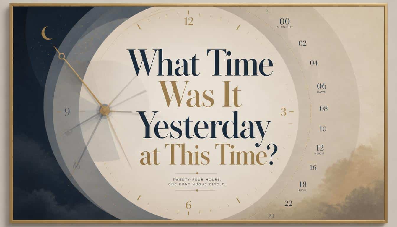 What Time Was It Yesterday at This Time