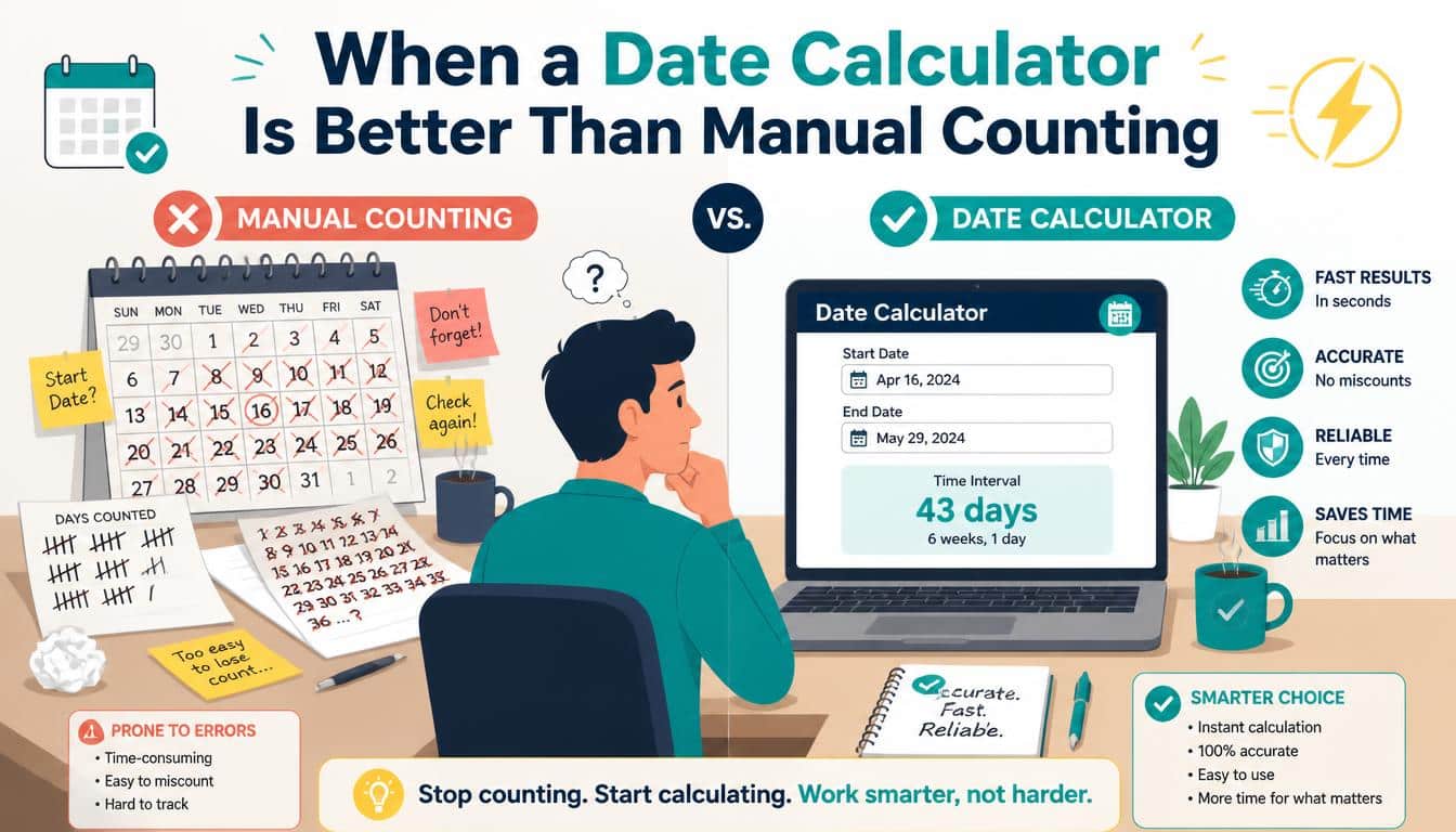 When a Date Calculator Is Better Than Manual Counting