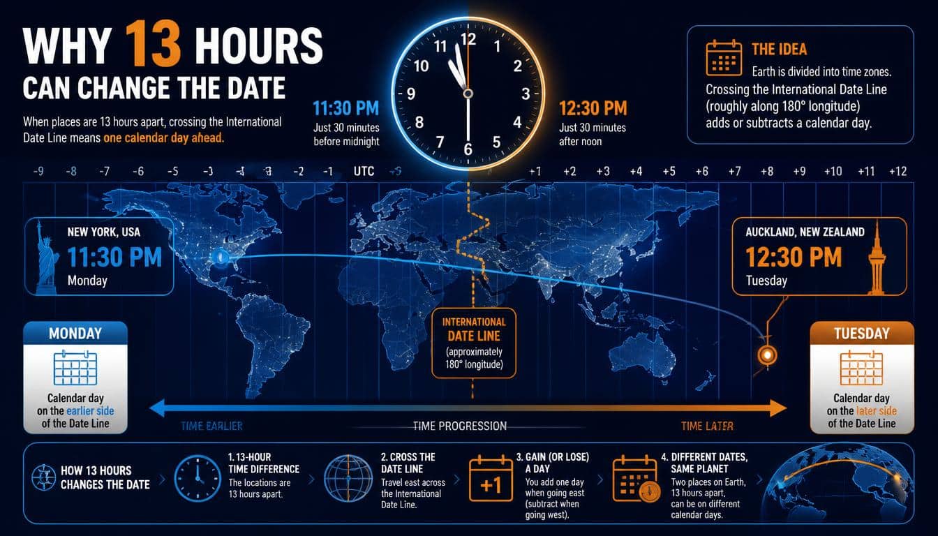 Why 13 Hours Can Change the Date