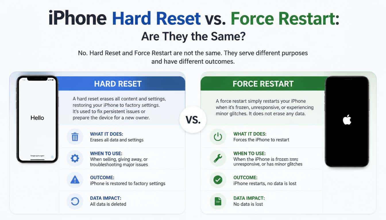 iPhone Hard Reset vs. Force Restart: Are They the Same