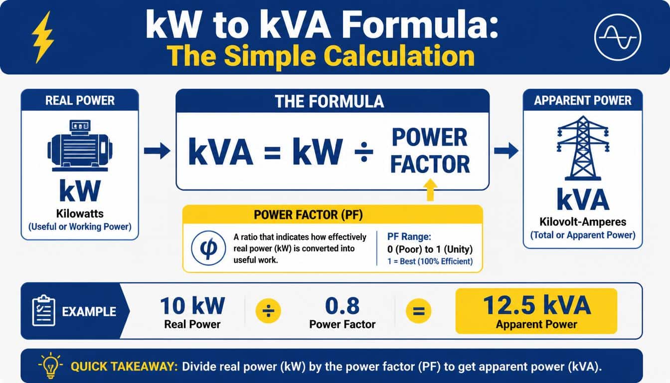 kW to kVA Formula: The Simple Calculation