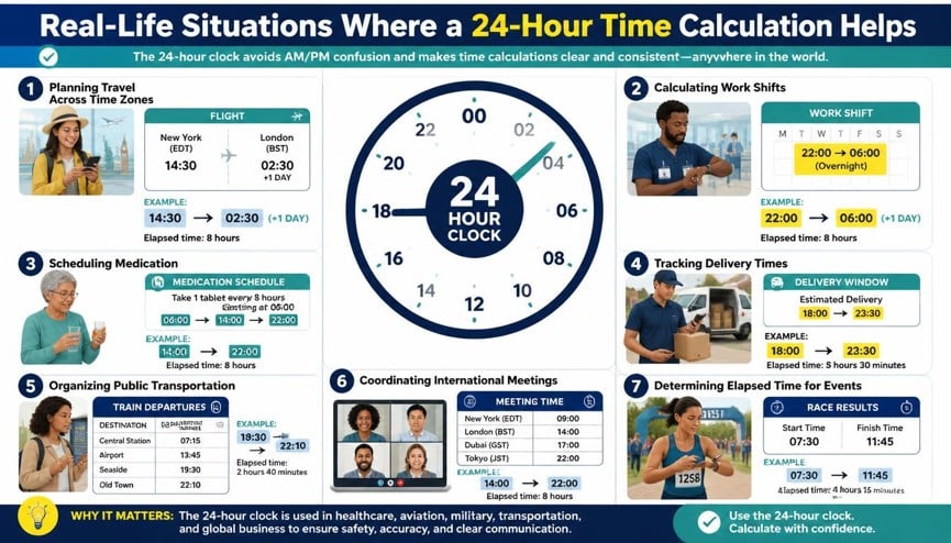 Real-Life Situations Where a 24-Hour Time Calculation Helps