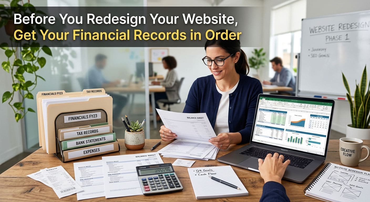 Before You Redesign Your Website, Get Your Financial Records in Order